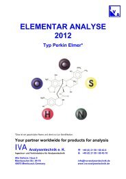 ELEMENTAR ANALYSE 2012 IVA - IVA-Analysentechnik