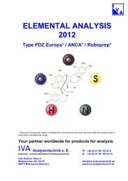 ELEMENTAL ANALYSIS 2012 IVA - IVA-Analysentechnik