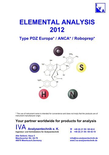 ELEMENTAL ANALYSIS 2012 IVA - IVA-Analysentechnik