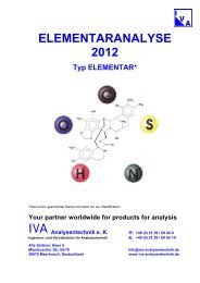 ELEMENTARANALYSE 2012 IVA - IVA-Analysentechnik
