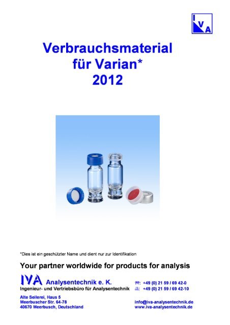Varian - IVA-Analysentechnik