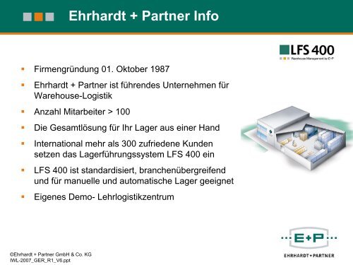 Hermann Pulm, Ehrhardt + Partner - "Verbindung moderner ...