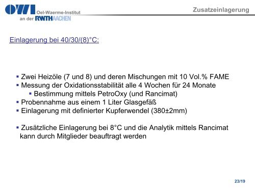 Eingangsanalytik 2 - Institut für wirtschaftliche Oelheizung e.V. IWO