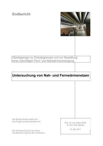 Untersuchung von Nah- und Fernwärmenetzen - Institut für ...