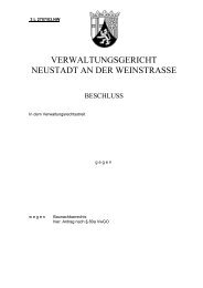 Entscheidung Verwaltungsgerichtsbarkeit Rheinland-Pfalz