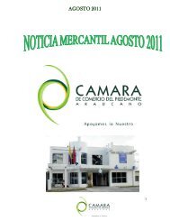 AGOSTO 2011 - Cámara de Comercio del Piedemonte Araucano