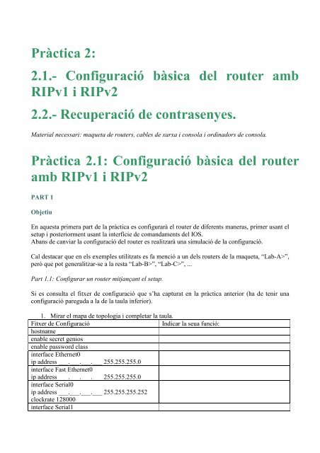 Pràctica 2 - Instituto de Robotica