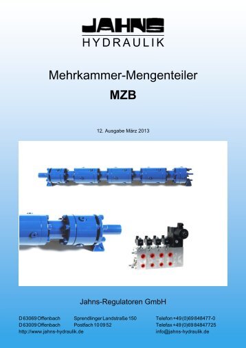 Mehrkammer-Mengenteiler MZB - Jahns-Regulatoren