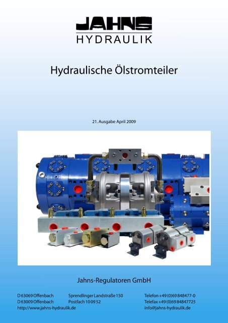 Hydraulische Ölstromteiler - Jahns-Regulatoren