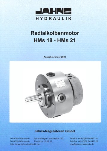 Radialkolbenmotor HMs18, HMs21 - Jahns-Regulatoren