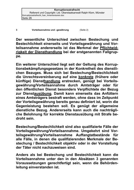 Korruptionsstrafrecht Innenrevisoren - Justizakademie Nordrhein ...