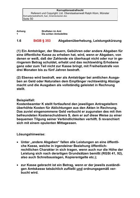 Korruptionsstrafrecht Innenrevisoren - Justizakademie Nordrhein ...