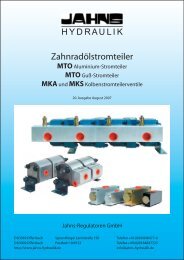 ZahnradÃ¶lstromteiler - Jahns-Regulatoren GmbH