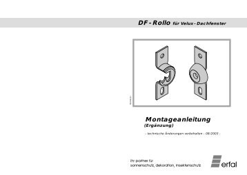 Montageanleitungen für Basis-Dachfensterrollo ohne und mit ...