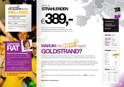 goldstrand? - JAM! Reisen