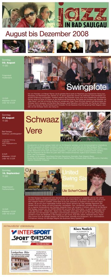 Swingpfote Schwaaz Vere - Jazzverein Bad Saulgau