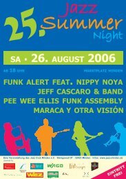 sa . 26. august 2006 pee wee ellis funk assembly - Jazz Club Minden