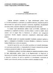 raport de activitate - Consiliul Judeţean Dâmboviţa
