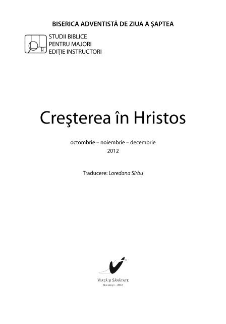 Studiul Întreg • pdf - Biserica Adventistă de Ziua a Şaptea, Eben ...