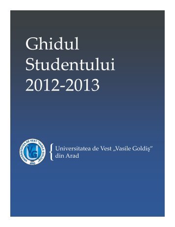 Ghidul Studentului 2012-2013 - ASI UVVG