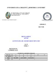 regulament privind activitatea de secretariat din ... - Dimitrie Cantemir