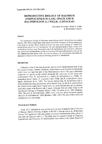 reproductive biology of halimium atriplicifolium (lam.) spach ... - Dialnet
