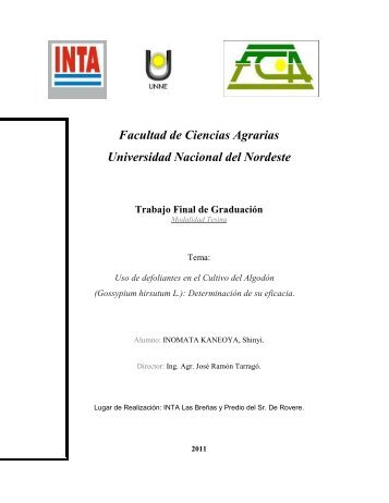 Tesis Inomata Uso de defoliantes en el Cultivo del Algodón.pdf - INTA