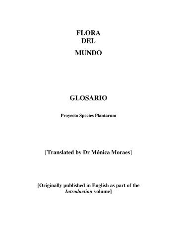 FLORA DEL MUNDO GLOSARIO - PlantNET