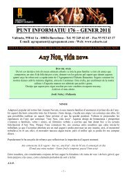 punt informatiu 176 – gener 2011 - Agrupament d'Esbarts Dansaires