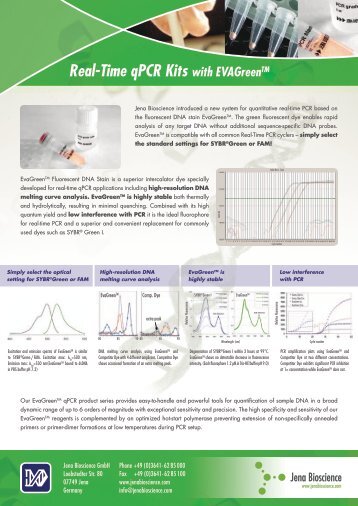 Real-Time qPCR Kits with EvaGreen - Jena Bioscience