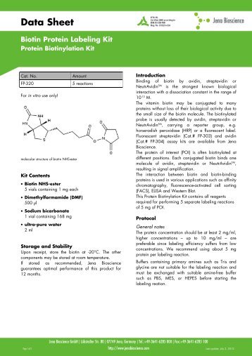 Data Sheet - Jena Bioscience