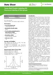 Data Sheet Texas Red Protein Labeling Kit - Jena Bioscience