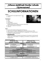 SCHULINFORMATIONEN - G.-Herder-Gymnasium