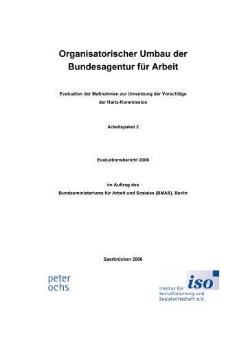Organisatorischer Umbau der Bundesagentur für Arbeit - Institut für ...