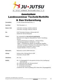 Landesseminar Technik/Nothilfe & Dan-Vorbereitung - Ju-Jutsu ...