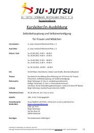 Kursleiter/in-Ausbildung - Ju-Jutsu-Verband Rheinland-Pfalz e.V.