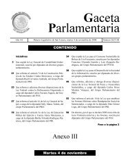 4 nov anexo III.qxd - Gaceta Parlamentaria, Cámara de Diputados