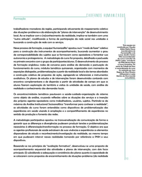 Cadernos HumanizaSUS - BVS Ministério da Saúde