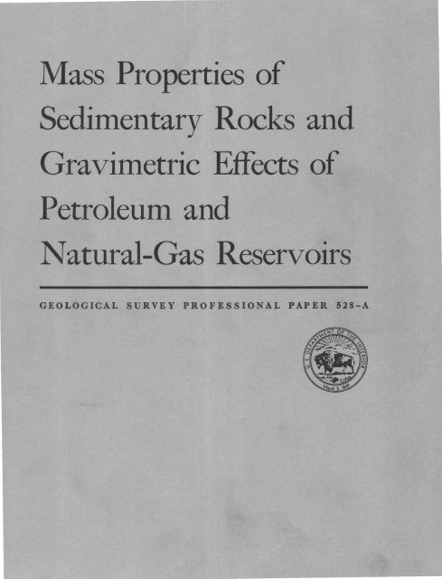 Mass Properties of Sedimentary Rocks and Gravimetric Effects of ...