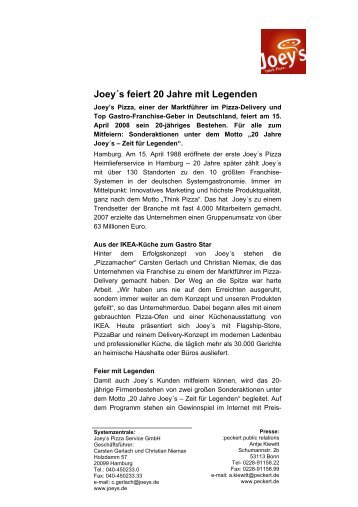 Download als PDF-Datei - Joey's Pizza