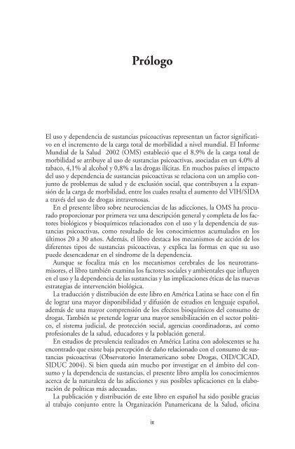 Neurociencia del consumo y dependencia de sustancias psicoactivas