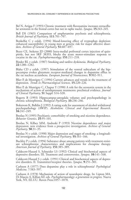 Neurociencia del consumo y dependencia de sustancias psicoactivas