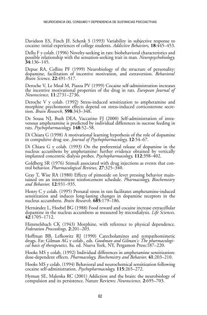 Neurociencia del consumo y dependencia de sustancias psicoactivas