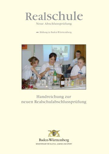 Realschule - Neue Abschlussprüfung - Zum Kultusportal