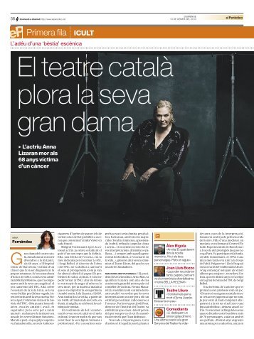 recull de premsa (pdf) - Teatre Lliure