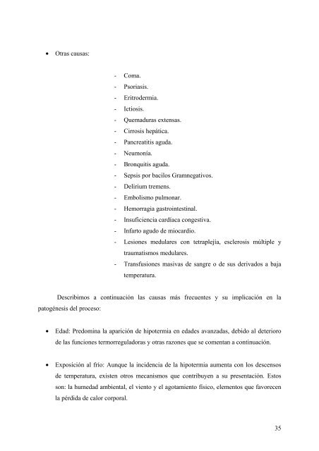 TRASTORNOS DE LA REGULACIÓN DE LA TEMPERATURA