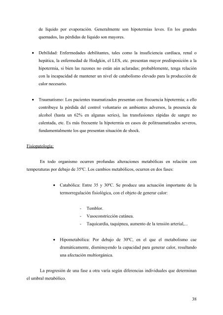 TRASTORNOS DE LA REGULACIÓN DE LA TEMPERATURA