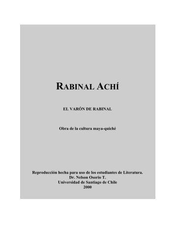 Rabinal Achí - MITO y LITERATURA