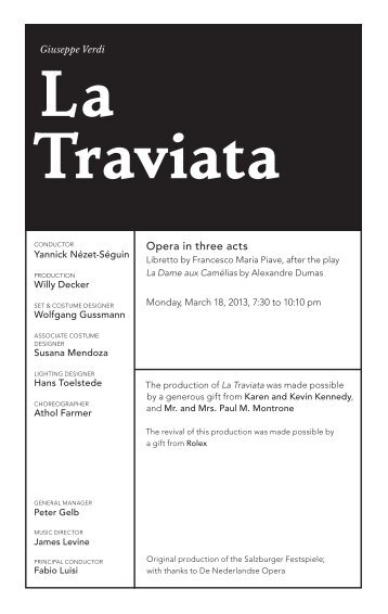 La Traviata - Metropolitan Opera