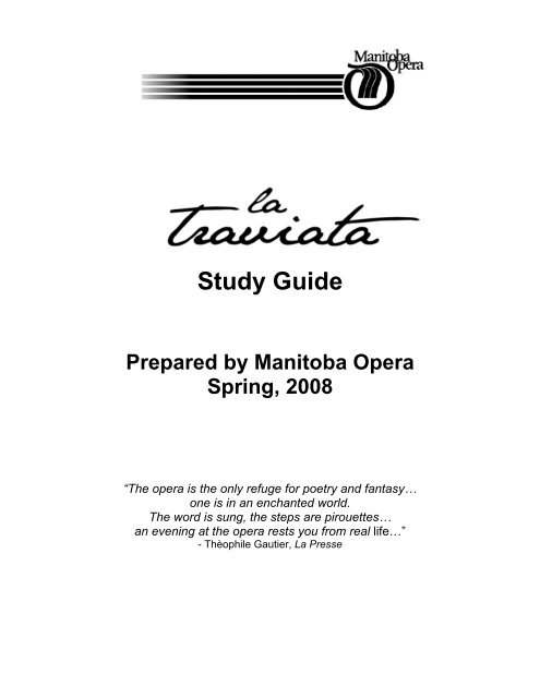 La Traviata Study Guide - Manitoba Opera